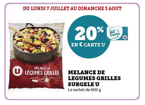 MELANGE DE LEGUMES GRILLES SURGELE U