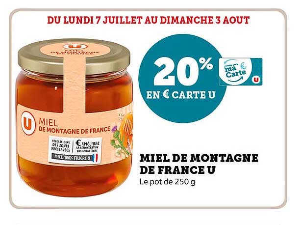 MIEL DE MONTAGNE DE FRANCE U