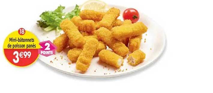 Mini-bâtonnets de poisson panés