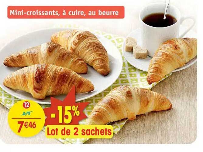 Mini-croissants, à cuire, au beurre