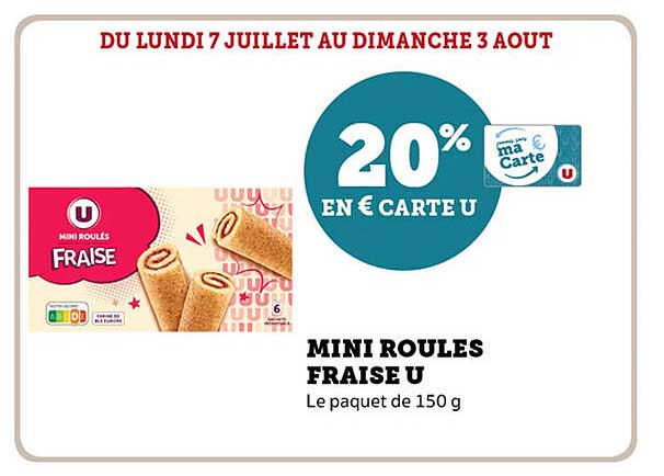 MINI ROULES FRAISE U