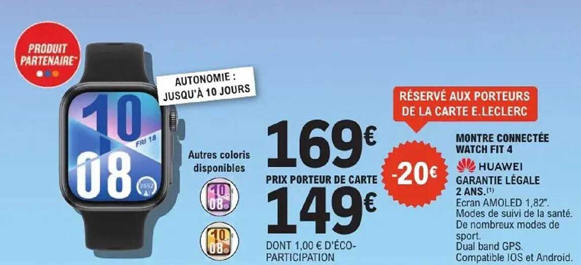 MONTRE CONNECTÉE WATCH FIT 4