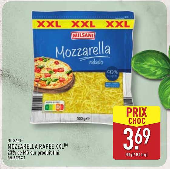 MOZZARELLA RAPÉE XXL