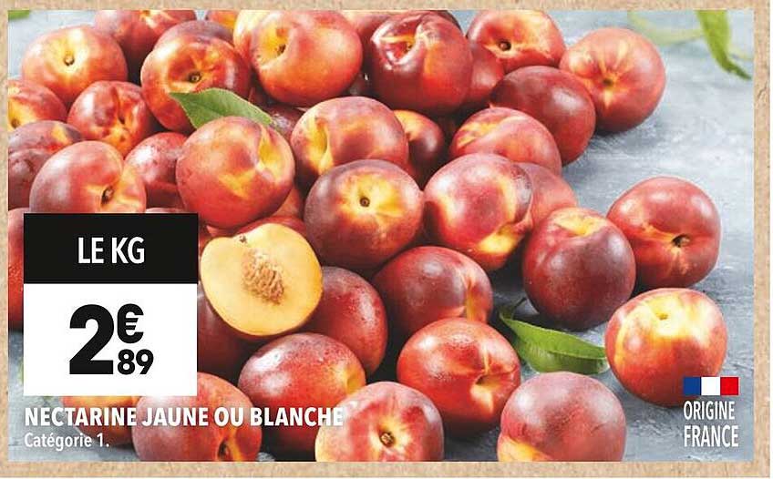NECTARINE JAUNE OU BLANCHE