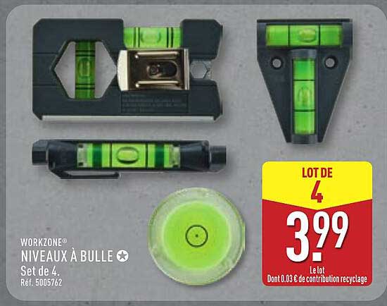 NIVEAUX À BULLE Set de 4