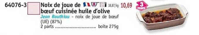 Noix de joue de bœuf cuisinée huile d'olive