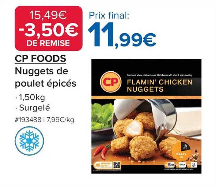 Nuggets de poulet épicés