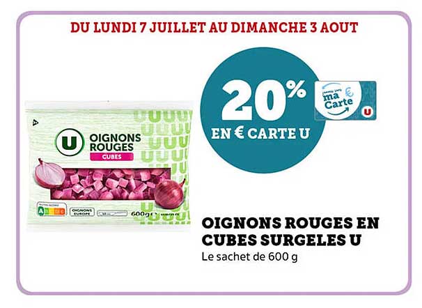 OIGNONS ROUGES EN CUBES SURGELES U