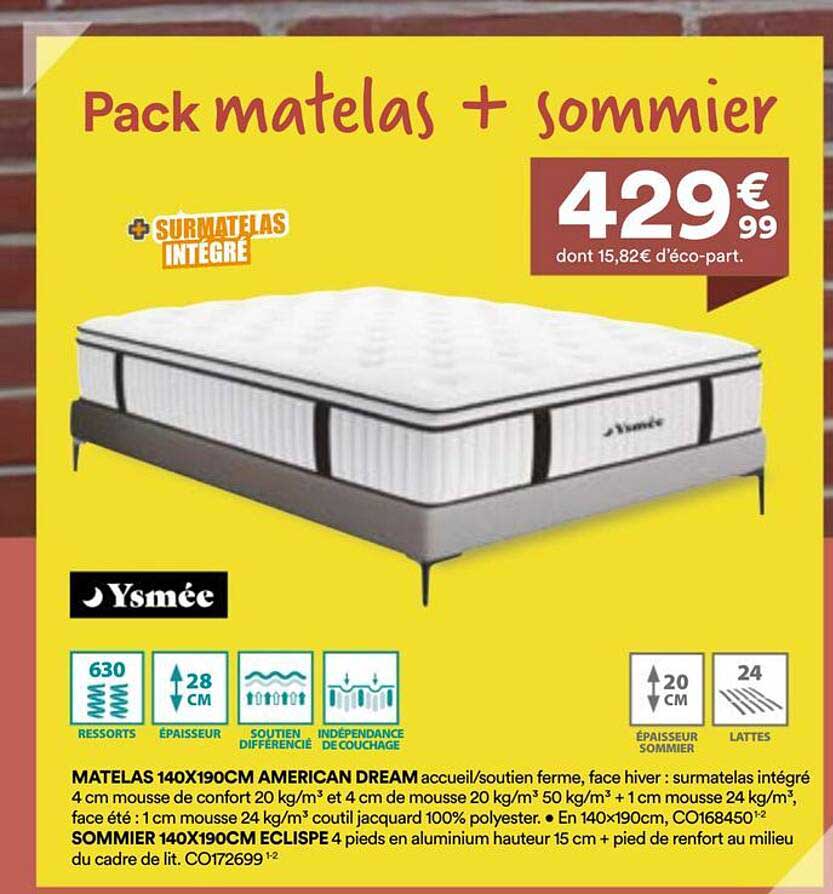 Pack matelas + sommier