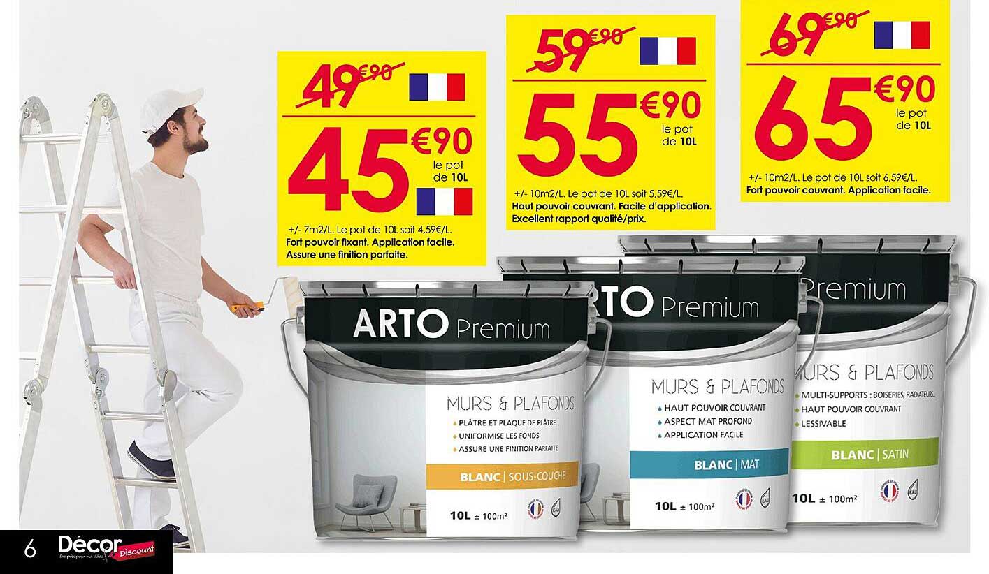 Peinture ARTO Premium MURS & PLAFONDS - 10L