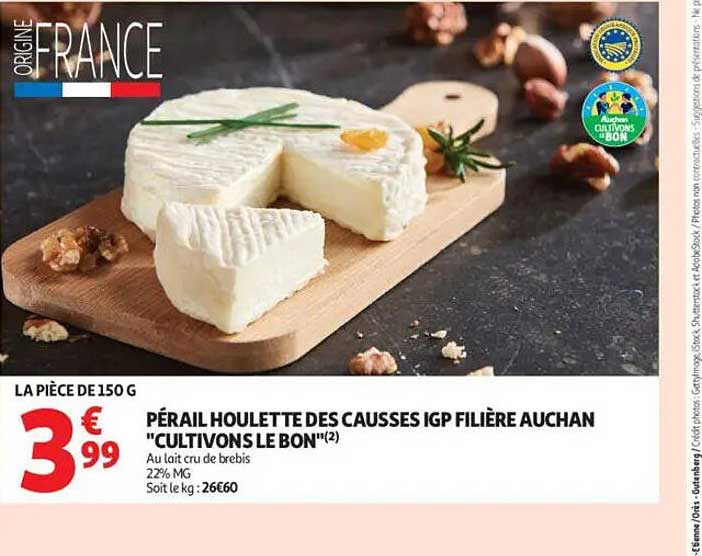 Pérail Houlette des Causses IGP Filière Auchan "Cultivons le Bon"