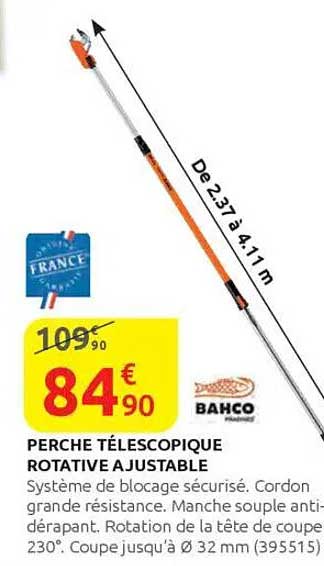 PERCHE TÉLESCOPIQUE ROTATIVE AJUSTABLE