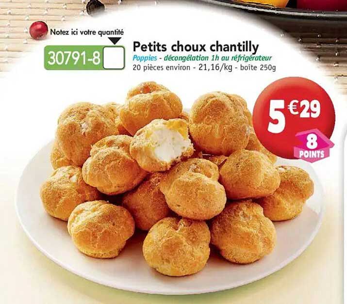 Petits choux chantilly