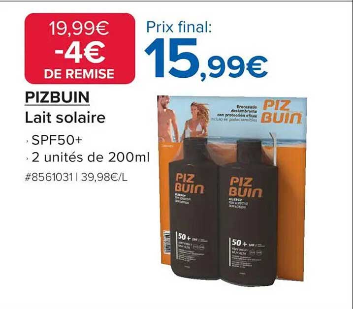 PIZBUIN Lait solaire