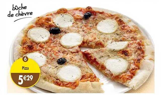 Pizza bûche de chèvre