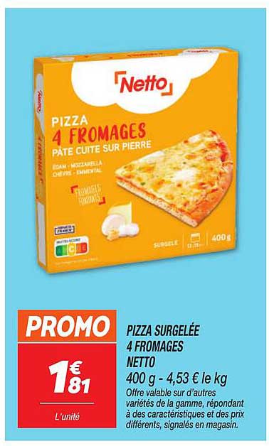 PIZZA SURGELÉE 4 FROMAGES