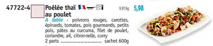Poêlée thaï au poulet