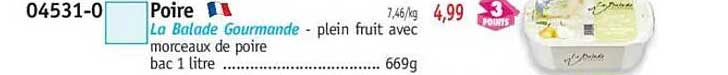 Poire La Balade Gourmande - plein fruit avec morceaux de poire