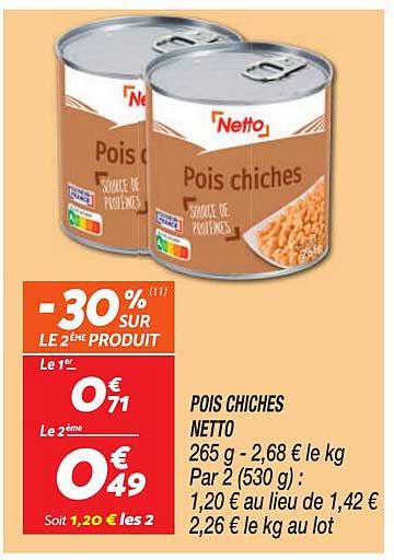Pois chiches Netto