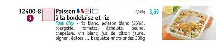 Poisson à la bordelaise et riz