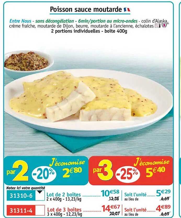 Poisson sauce moutarde