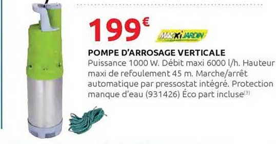 POMPE D'ARROSAGE VERTICALE