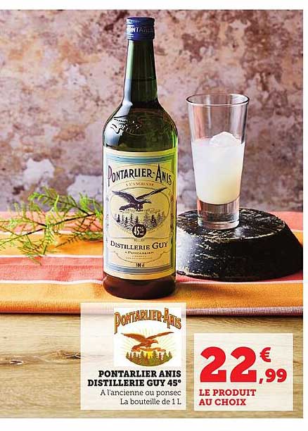 PONTARLIER ANIS DISTILLERIE GUY 45°