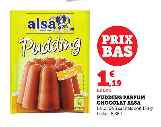 PUDDING PARFUM CHOCOLAT ALSA