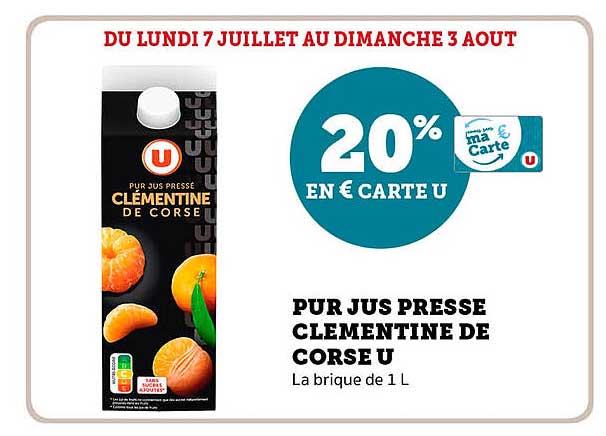 PUR JUS PRESSE CLEMENTINE DE CORSE U