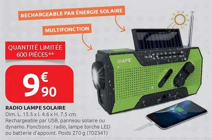 RADIO LAMPE SOLAIRE