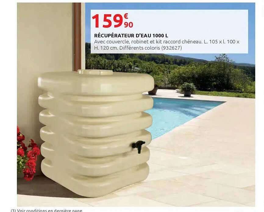 RÉCUPÉRATEUR D’EAU 1000 L