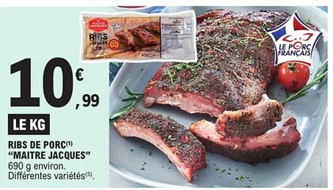 RIBS DE PORC "MAITRE JACQUES"