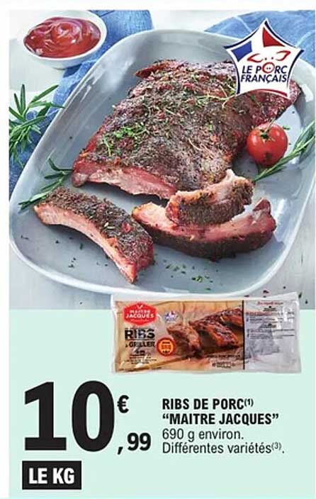 RIBS DE PORC "MAITRE JACQUES"