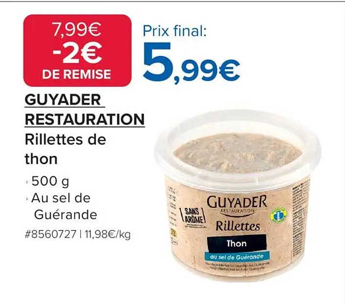 Rillettes de thon Guyader Restauration 500 g
