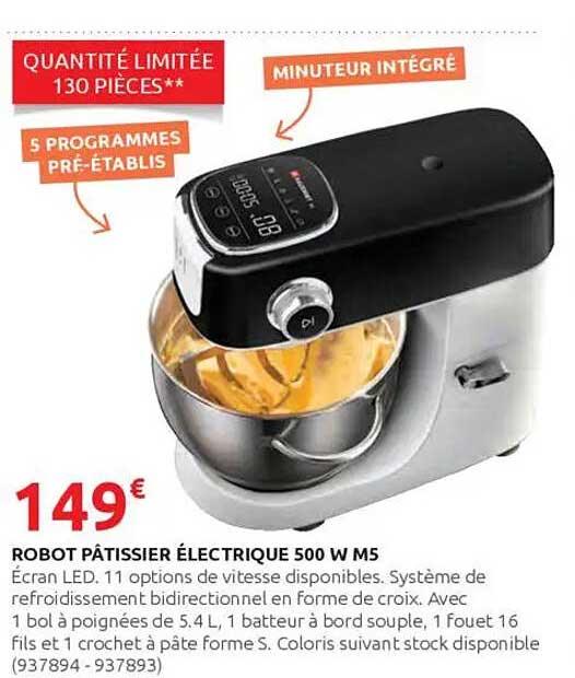 ROBOT PÂTISSIER ÉLECTRIQUE 500 W M5