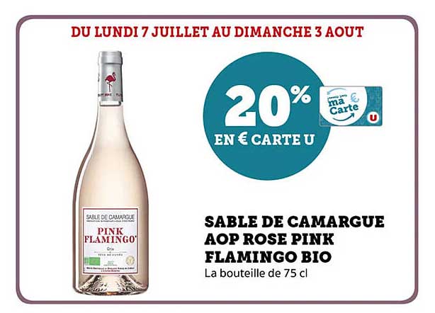 SABLE DE CAMARGUE AOP ROSE PINK FLAMINGO BIO