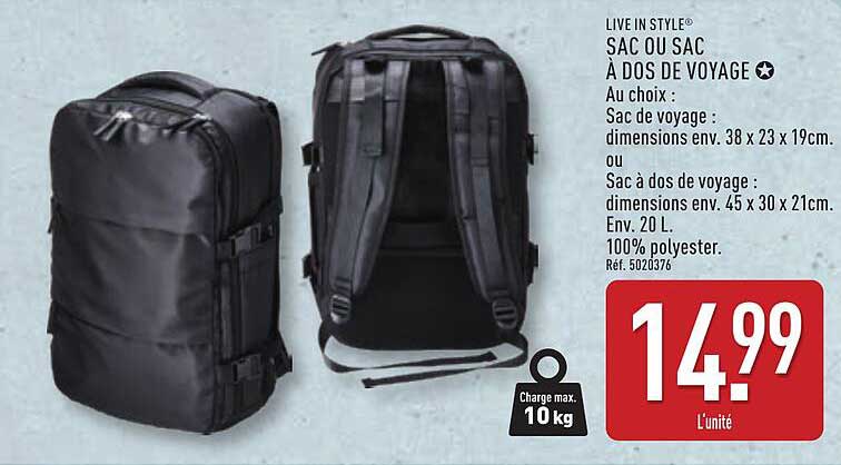 SAC OU SAC À DOS DE VOYAGE