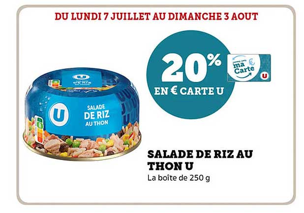SALADE DE RIZ AU THON U