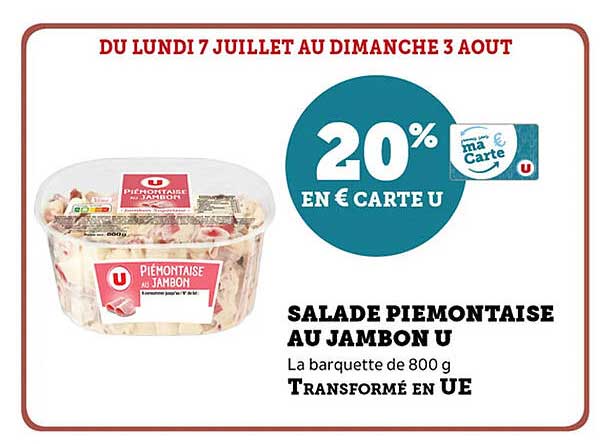 SALADE PIEMONTAISE AU JAMBON U