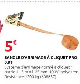 SANGLE D'ARRIMAGE À CLIQUET PRO 0.8T