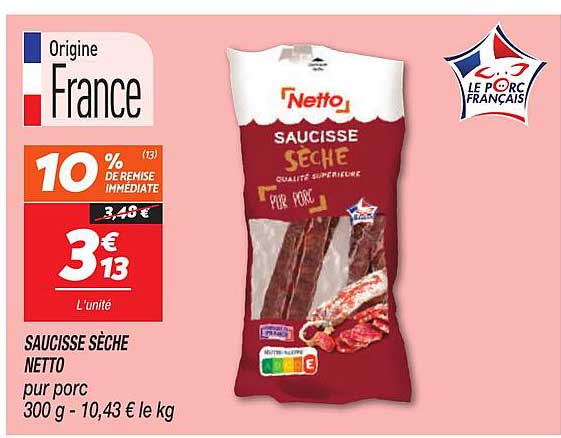 SAUCISSE SÈCHE NETTO