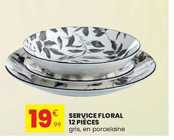 SERVICE FLORAL 12 PIÈCES
