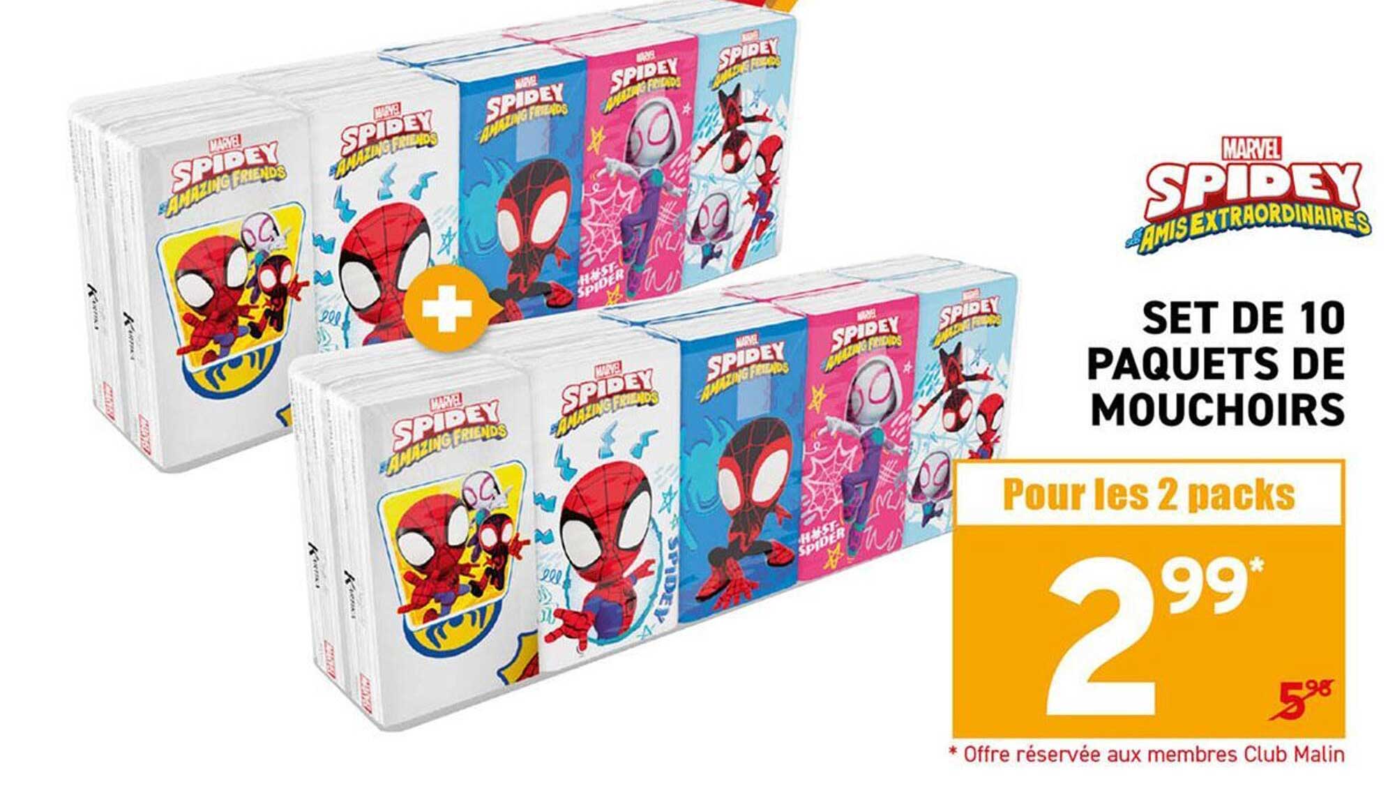 SET DE 10 PAQUETS DE MOUCHOIRS