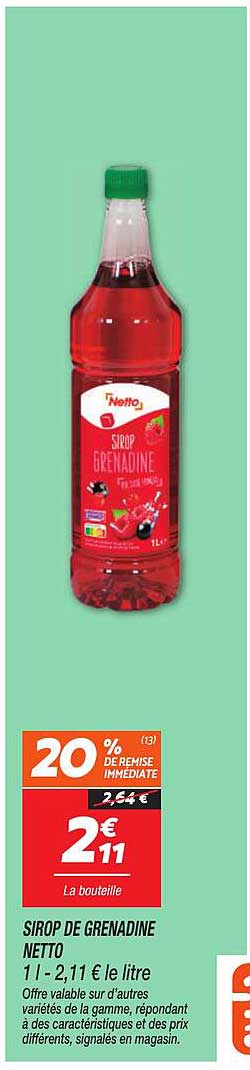 SIROP DE GRENADINE NETTO