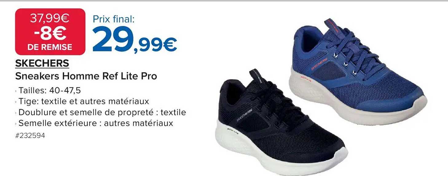 SKECHERS Sneakers Homme Ref Lite Pro