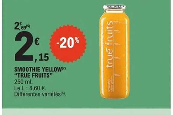 SMOOTHIE YELLOW "TRUE FRUITS" 250 ml