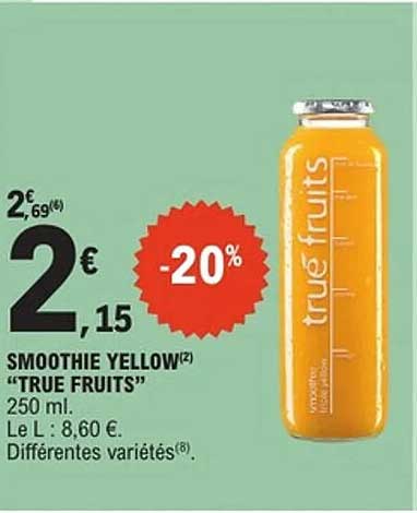 SMOOTHIE YELLOW "TRUE FRUITS"