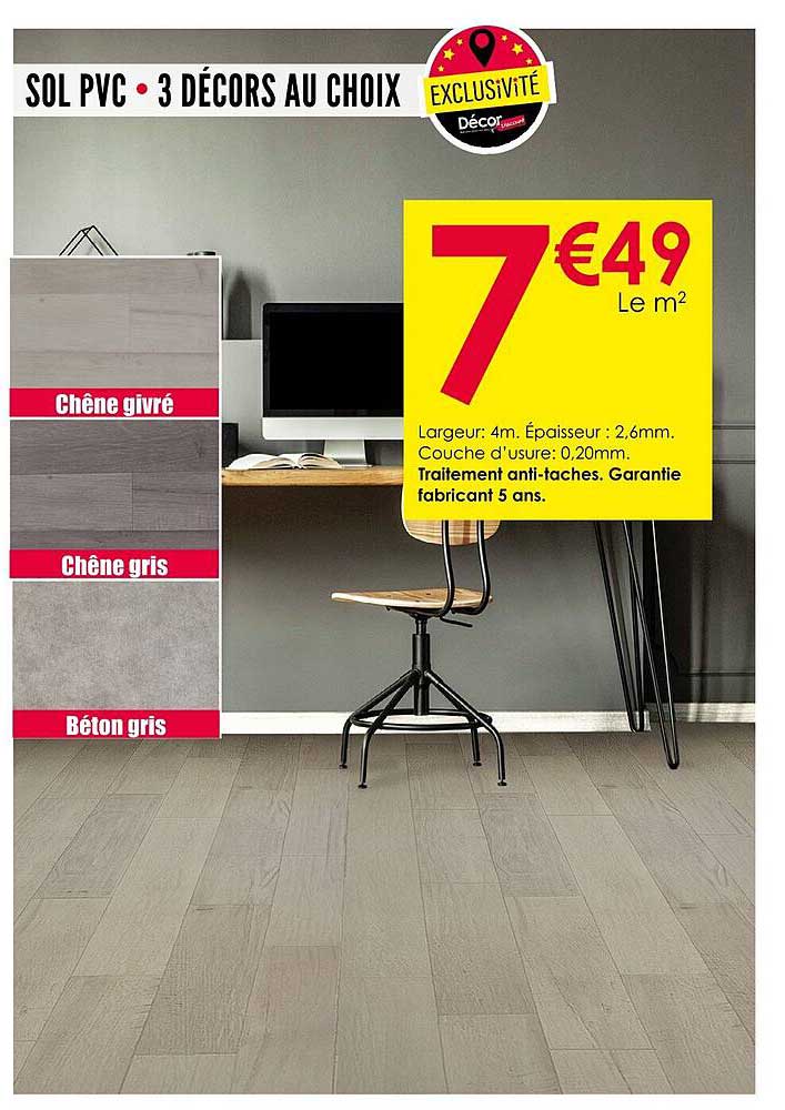 SOL PVC • 3 DÉCORS AU CHOIX
