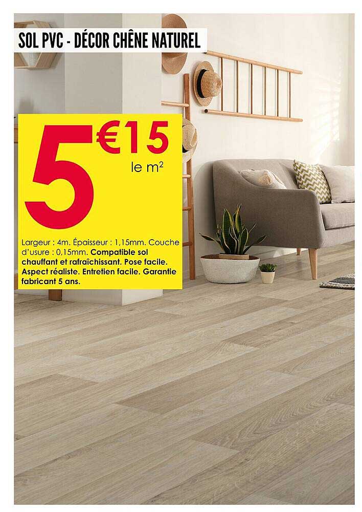 SOL PVC - DÉCOR CHÊNE NATUREL