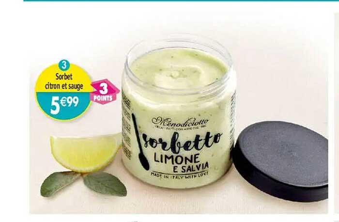 Sorbet citron et sauge